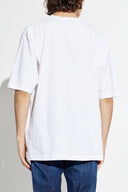 Tricou DSQUARED2, Logo brodat negru, Loose Fit, Alb
