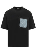 Tricou DSQUARED2, D2 Monogram Loose Fit T-Shirt, Negru