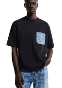 Tricou DSQUARED2, D2 Monogram Loose Fit T-Shirt, Negru