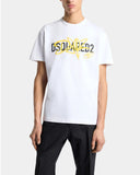 Tricou DSQUARED2, WHITE T-shirt with printed logo