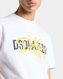 Tricou DSQUARED2, WHITE T-shirt with printed logo