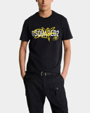 Tricou DSQUARED2, BLACK T-shirt with printed logo