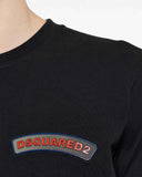 Tricou DSQUARED2, BLACK T-shirt with logo patch