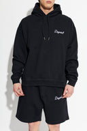 Hanorac DSQUARED2, Logo brodat alb, Negru