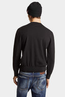 Pulover DSQUARED2, Crewneck, Classic Design, Black