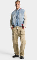 Jacheta DSQUARED2 Monogram Zipped Kaban, Alb