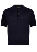 Tricou DSQUARED2, Wool Jersey Stitch, Navy Blue