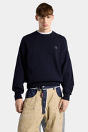 Pulover DSQUARED2 Metal D2 Upside Down Knit – Albastru