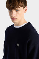 Pulover DSQUARED2 Metal D2 Upside Down Knit – Albastru