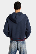 Cardigan DSQUARED2 D2 Monogram cu fermoar – Albastru denim
