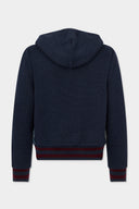 Cardigan DSQUARED2 D2 Monogram cu fermoar – Albastru denim