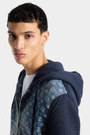 Cardigan DSQUARED2 D2 Monogram cu fermoar – Albastru denim