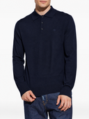Tricou polo DSQUARED2 cu maneca lunga si logo brodat – Albastru
