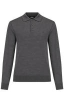 Bluza polo DSQUARED2, Grey Wool polo shirt with embroidered logo