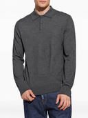 Bluza polo DSQUARED2, Grey Wool polo shirt with embroidered logo
