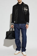 Bluza polo DSQUARED2, BLACK Wool polo shirt with embroidered logo