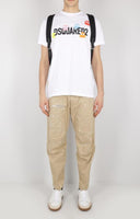 Pantaloni DSQUARED2, Multicolor Stains, Beige