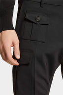 Pantaloni Dsquared2, Chic Urban, Cargo, Wool, Black