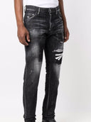 Blugi DSQUARED2, Insertie logo alba, Cool Guy