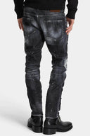 BLUGI DSQUARED2,Denim Skinny, Distressed effect, Black