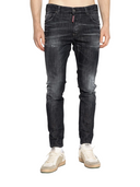 BLUGI DSQUARED2, Skater, Logo Patch, Whiskering Effect, Black