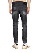 BLUGI DSQUARED2, Skater, Logo Patch, Whiskering Effect, Black