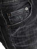 BLUGI DSQUARED2, Skater, Logo Patch, Whiskering Effect, Black