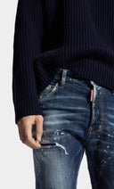 JEANS DSQUARED2, Medium  Easy Red Spot, Cool Guy Fit, Bleumarin