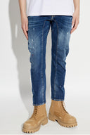 Jeans DSQUARED2,  NAVY BLUE ‘Biker’ jeans