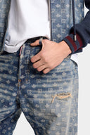 Jeans DSQUARED2, D2 Monogram Dirty Wash Kawaii Jeans