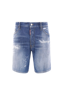 Pantaloni scurti DSQUARED2, Marine Distressed Denim Shorts, Blue