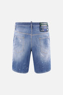 Pantaloni scurti DSQUARED2, Marine Distressed Denim Shorts, Blue