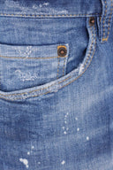 Pantaloni scurti DSQUARED2, Marine Distressed Denim Shorts, Blue