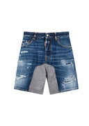 Bermude DSQUARED2, Medium Ripped Wash Hybrid Shorts