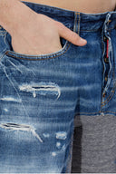 Bermude DSQUARED2, Medium Ripped Wash Hybrid Shorts