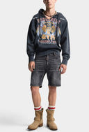 Bermude DSQUARED2, Black Fog Wash Marine Shorts