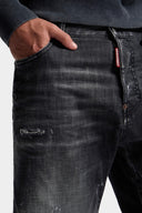 Bermude DSQUARED2, Black Fog Wash Marine Shorts