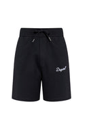 Bermude DSQUARED2, SCHWARZ Baumwollshorts mit gesticktem Logo