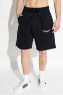 Bermude DSQUARED2, SCHWARZ Baumwollshorts mit gesticktem Logo