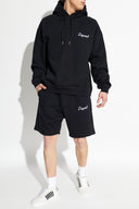 Bermude DSQUARED2, SCHWARZ Baumwollshorts mit gesticktem Logo