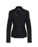 Jacheta DSQUARED2, BLACK Blazer with multiple pockets