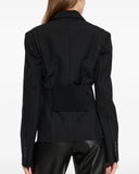 Jacheta DSQUARED2, BLACK Blazer with multiple pockets