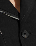 Jacheta DSQUARED2, BLACK Blazer with multiple pockets