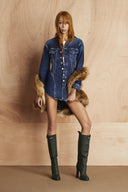 Rochie DSQUARED2, Dark Denim, Bustier Design
