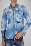 Camasa Dsquared2, Denim, D2 frontal