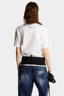 Tricou DSQUARED2, Heart Insert, Easy Fit, White