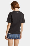 Tricou DSQUARED2, Heart Insert, Easy Fit, Black