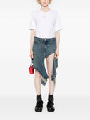 Tricou DSQUARED2, Small Front Logo, Red Details, White