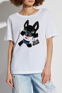 Tricou DSQUARED2, French Bulldog Print