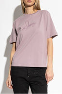 Tricou DSQUARED2, Logo Signature Print, Pink Beige